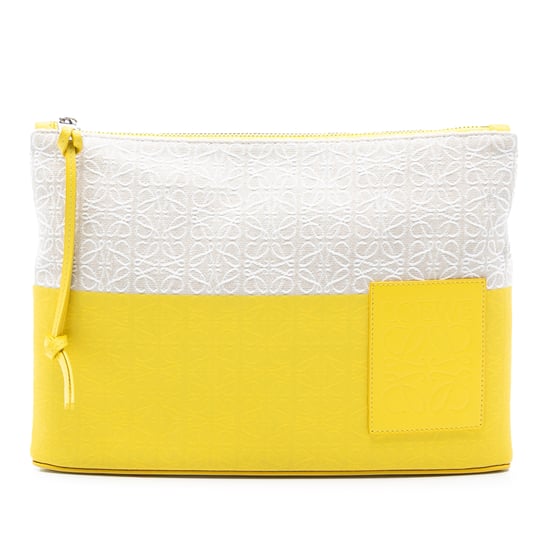 Bolso Oblongo de Jacquard y Cuero Anagrama Repetido de Segunda Mano - Image 1