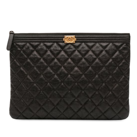 Bolso de mano Boy O de caviar acolchado mediano de segunda mano - Image 1