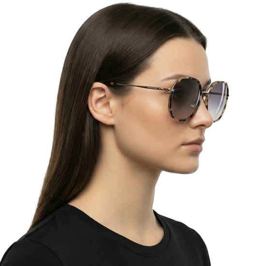 Gafas de sol metálicas hexagonales para mujer con montura de acetato LO163S - Image 6