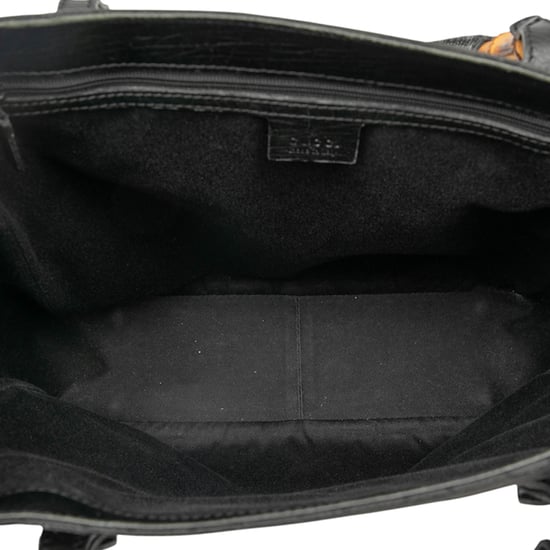 Bolso Tote de Lona Gg Bamboo de Segunda Mano - Image 5