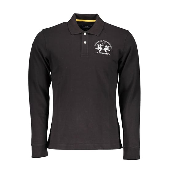 Camisa Polo de Hombre de Algodón Negra La Martina - Image 1