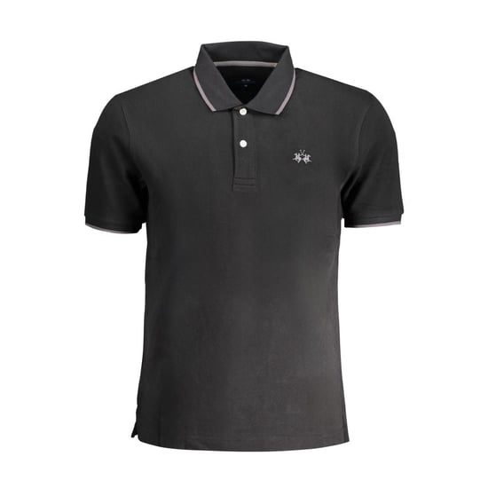 Camisa Polo de Hombre de Algodón Negra La Martina - Image 1