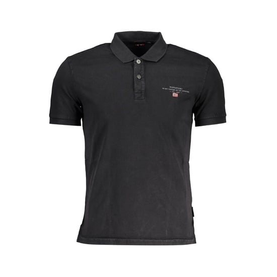 Camiseta Polo de Algodón Negra para Hombre Napapijri - Image 1