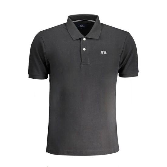 Camisa Polo de Hombre de Algodón Negra La Martina - Image 1