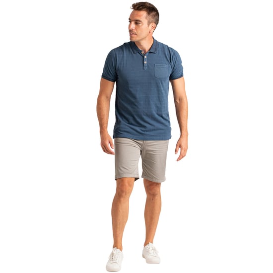 Camisa Polo de Manga Corta para Hombre en Algodón Rayado con Bolsillo PRI2635 - Image 3