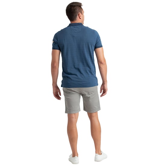 Camisa Polo de Manga Corta para Hombre en Algodón Rayado con Bolsillo PRI2635 - Image 4