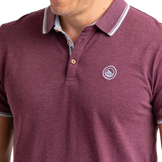 Camisa polo de manga corta para hombre, tejido de algodón melange PRI2636 - Image 2