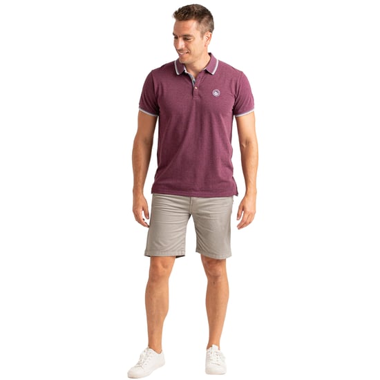Camisa polo de manga corta para hombre, tejido de algodón melange PRI2636 - Image 3
