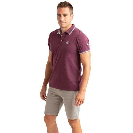 Camisa polo de manga corta para hombre, tejido de algodón melange PRI2636 - Image 4