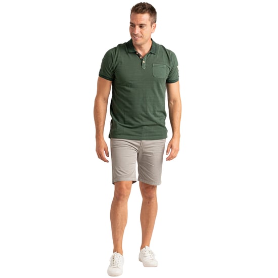 Camisa Polo de Manga Corta para Hombre en Algodón Rayado con Bolsillo PRI2635 - Image 3