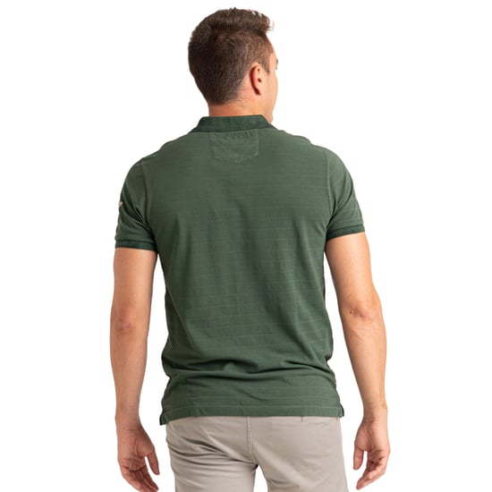 Camisa Polo de Manga Corta para Hombre en Algodón Rayado con Bolsillo PRI2635 - Image 5