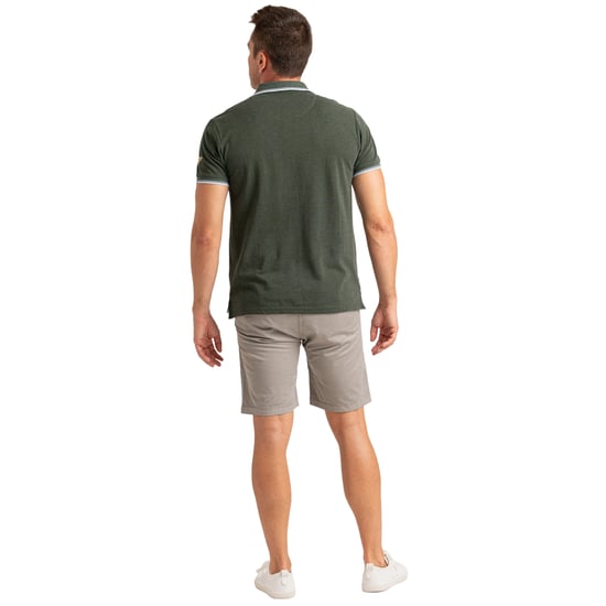 Camiseta Polo de Manga Corta para Hombre, Tejido de Algodón Mélange PRI2636 - Image 5