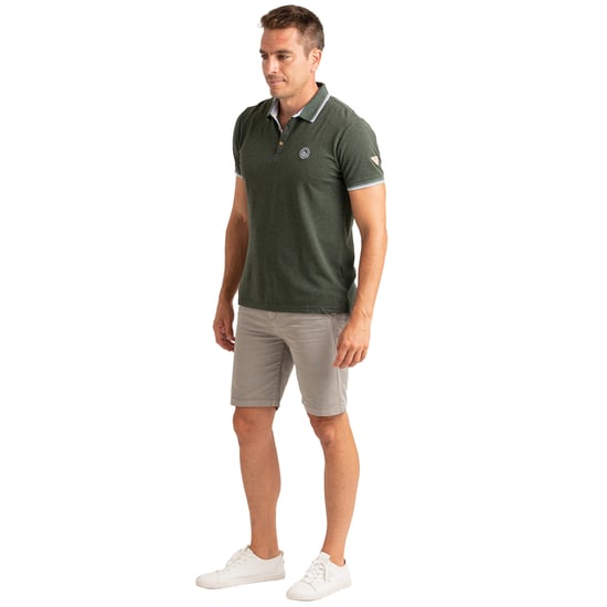 Camiseta Polo de Manga Corta para Hombre, Tejido de Algodón Mélange PRI2636 - Image 6
