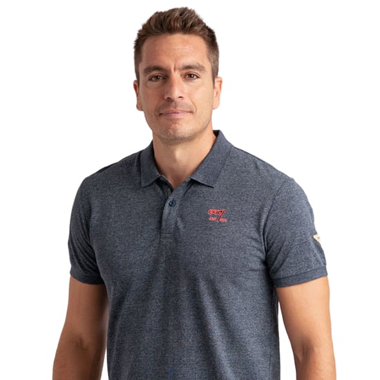 Camisa Polo de Manga Corta para Hombre en Algodón Mélange con Bordado PRI2643 - Image 3