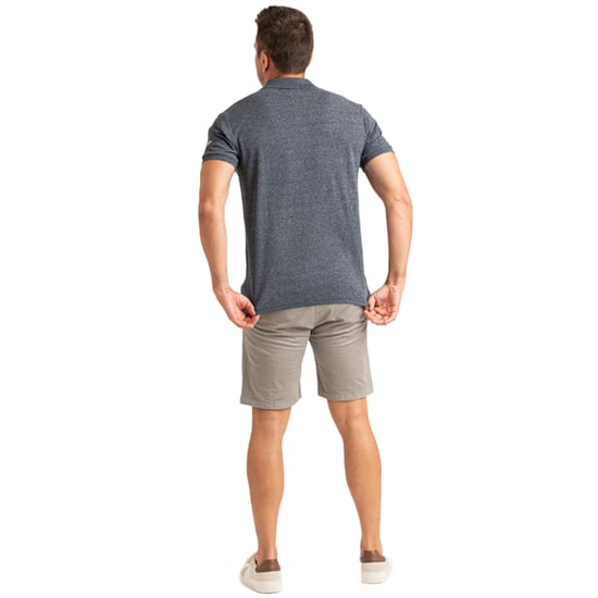 Camisa Polo de Manga Corta para Hombre en Algodón Mélange con Bordado PRI2643 - Image 4