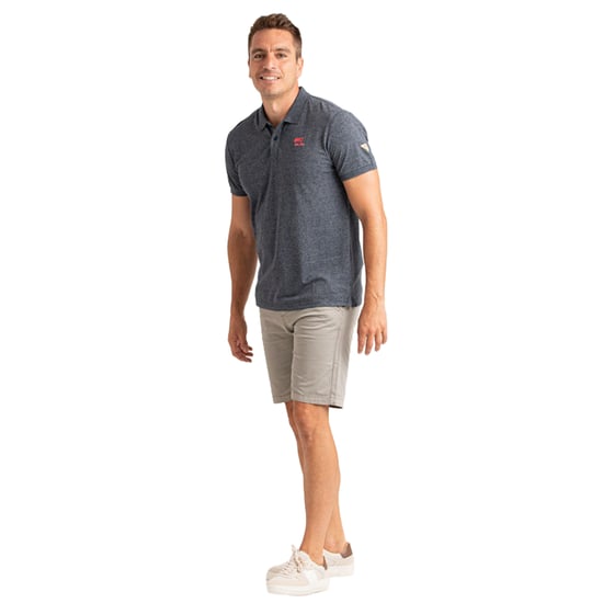 Camisa Polo de Manga Corta para Hombre en Algodón Mélange con Bordado PRI2643 - Image 5