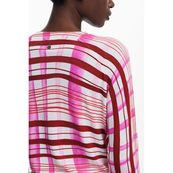 Suéter de Mujer Viscosa Rosa Desigual - Image 3