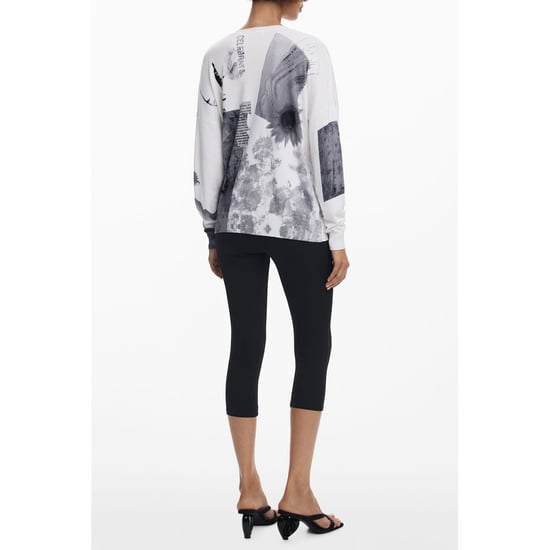 Jersey de Viscosa Blanca Desigual para Mujeres - Image 2