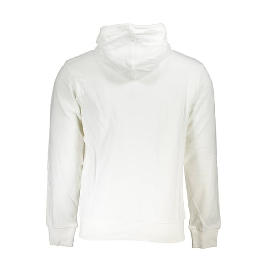 Suéter de hombre de algodón blanco con capucha y bolsillos con cremallera La Martina - Image 2