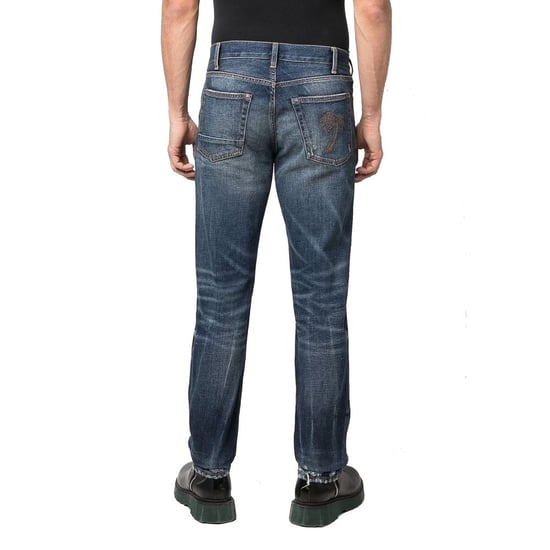 Jeans de algodón azul rectos Palm Angels - Image 3