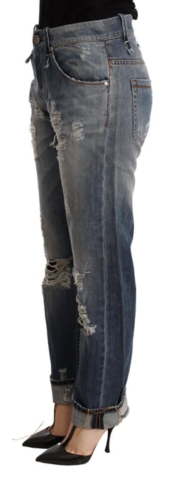 Jeans Boyfriend Desgastados y Rasgados - Image 2