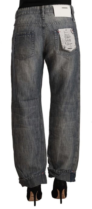 Jeans de corte relajado con dobladillo en forma de taza y desgastados - Image 2