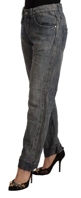 Jeans de corte relajado con dobladillo en forma de taza y desgastados - Image 3