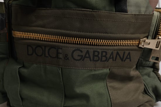 Mochila de viaje de parches en verde militar - Image 4
