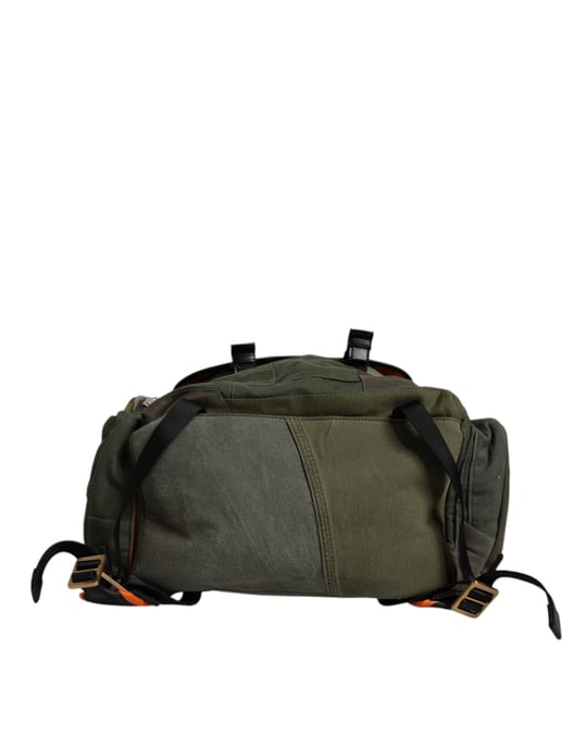 Mochila de viaje de parches en verde militar - Image 5