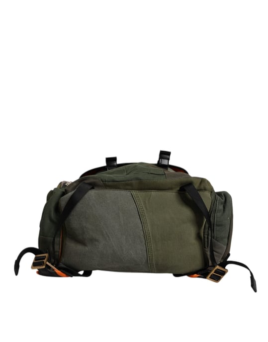 Mochila de viaje de parches en verde militar - Image 6