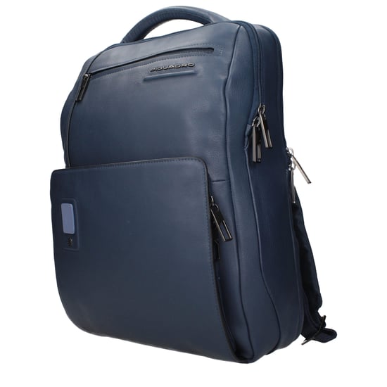 Mochila de Cuero Azul Piquadro - Image 2