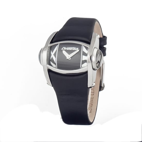 Reloj de vestir Chronotech de cuero negro - Image 1