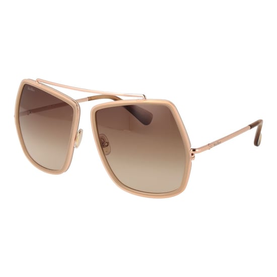 Gafas de sol metálicas beige Max Mara - Image 1