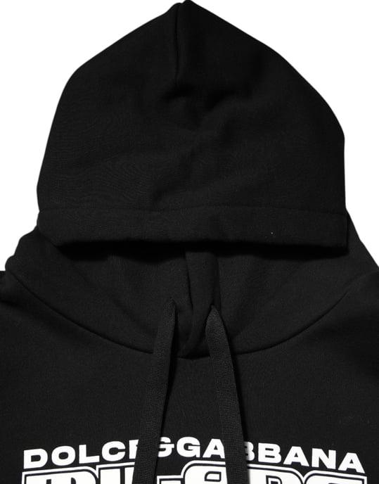 Sudadera con capucha de algodón negro con estampado del logo DG Milano de Dolce & Gabbana - Image 6