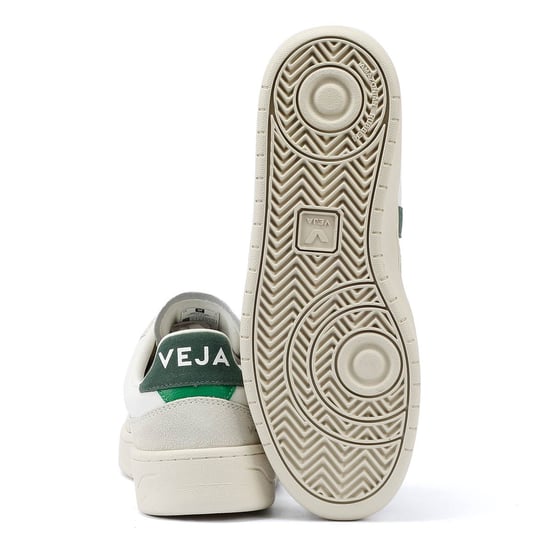 Zapatillas de cuero Veja V-90 para hombre blancas/verdes - Image 4