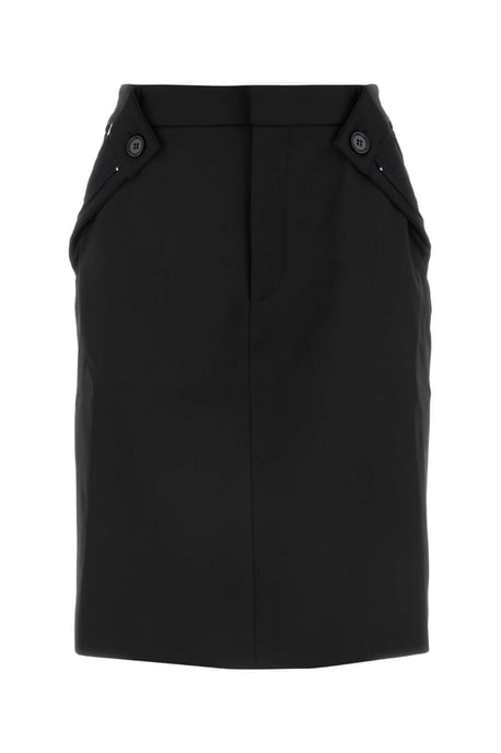 Falda de mezcla de poliéster elástico negra - Image 1