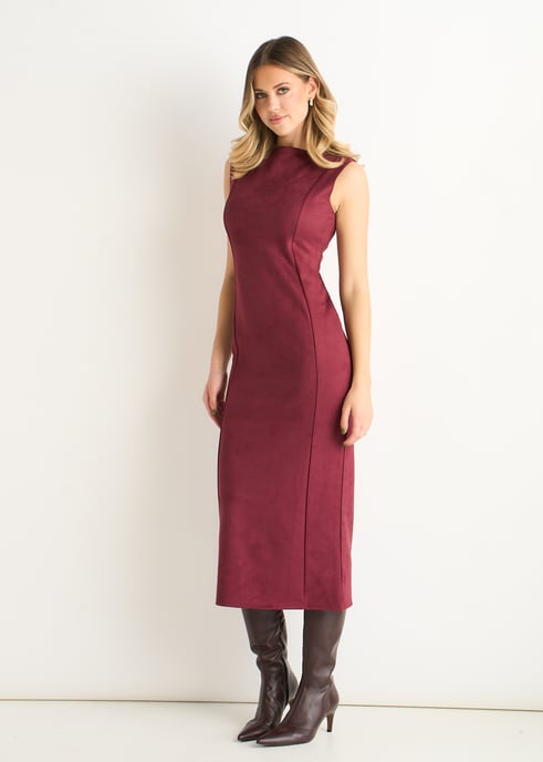 Vestido lápiz de imitación de ante de Mulberry - Image 3