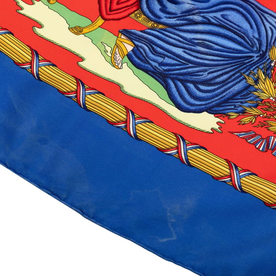 Bufanda de seda 90 de segunda mano de la République Française Liberté Égalité Fraternité - Image 4