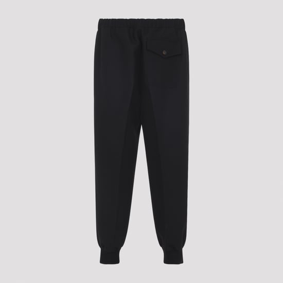 Pantalones de chándal de lana virgen negra - Image 4