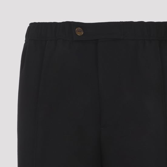 Pantalones de chándal de lana virgen negra - Image 5