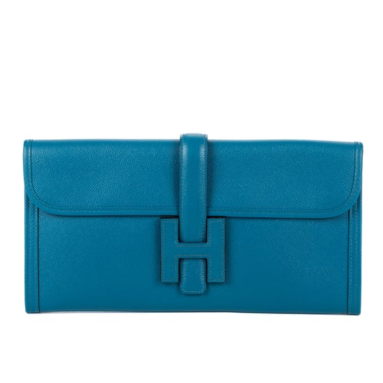 Hermès Jige Elan Clutch 29 en Blue Cuero de ternero - Image 1