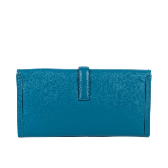 Hermès Jige Elan Clutch 29 en Blue Cuero de ternero - Image 5