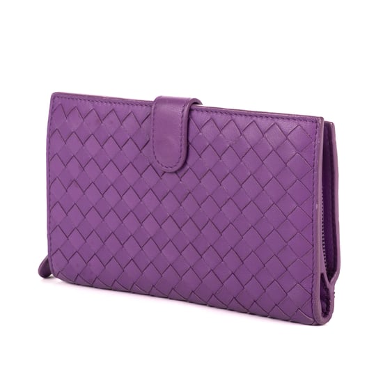 Bottega Veneta Continental Wallet en Púrpura Cuero de ternero - Image 2