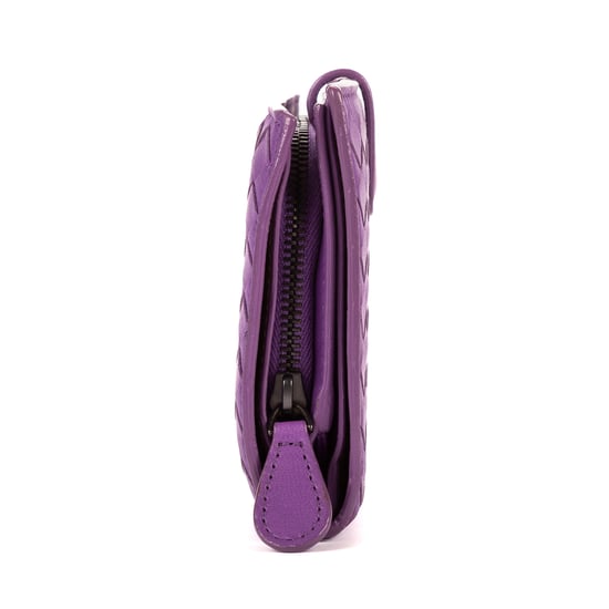 Bottega Veneta Continental Wallet en Púrpura Cuero de ternero - Image 4