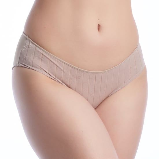 Bikini inferior de microfibra para mujer con elegante tejido a rayas VANESA - Image 1