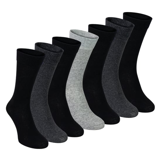 Paquete de 7 calcetines de traje clásicos para hombre - Calcetines de vestir suaves y transpirables lisos - Image 1