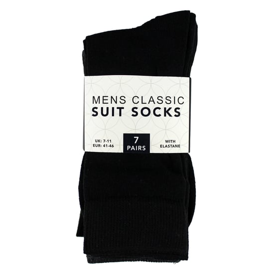 Paquete de 7 calcetines de traje clásicos para hombre - Calcetines de vestir suaves y transpirables lisos - Image 2