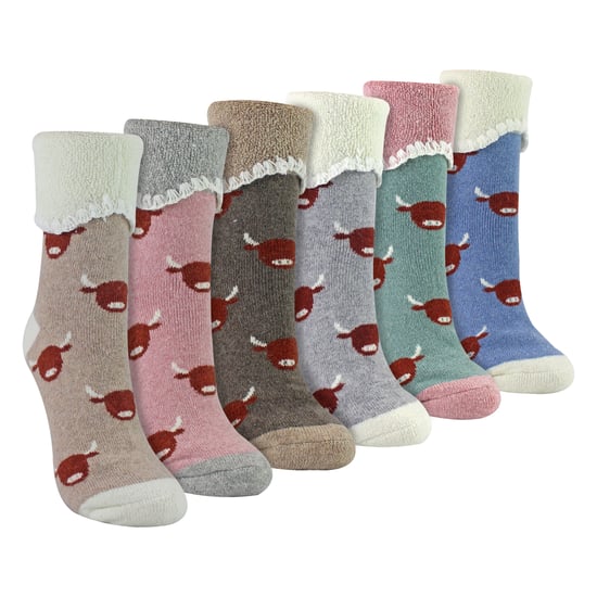 6 Pares de Calcetines de Lana Gruesos y Cálidos para Dama - Image 1