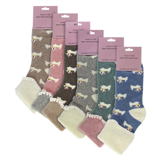 6 Pares de Calcetines de Noche para Mujeres, Gruesos y Cálidos de Lana - Image 2