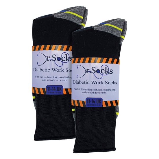 Paquete Múltiple de Calcetines de Trabajo para Hombre Diabético | Calcetines Diabéticos Transpirables sin Elasticidad - Image 2
